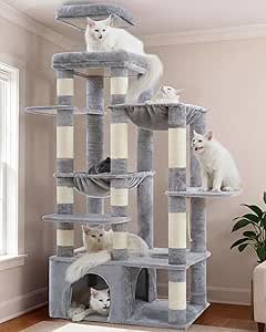 Heybly Cat Tree, 180cm Tall Cat Tower for