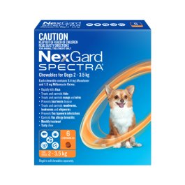 Nexgard Spectra Dog 6pk: V.Small