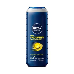 NIVEA MEN Power Shower Gel 500ml 2pk